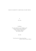 Essays on bankruptcy, credit risk and asset pricing