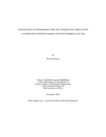 Integration of deformable tire-soil interaction simulation capabilities in physics-based off-road mobility solver