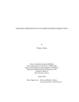 Exploring dimensionality of scores for mixed-format tests