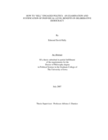 How to "sell" engaged politics: an examination and justification of individual-level benefits in deliberative democracy