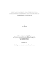 Use Of passive samplers to characterize the spatial heterogeneity of coarse particle mass concentration and composition in Cleveland, OH