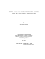 Design of a large-scale constrained optimization algorithm and its application to digital human simulation