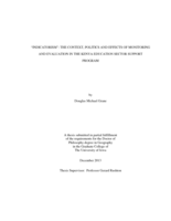 "Indicatorism": the context, politics and effects of monitoring and evaluation in the Kenya education sector support program