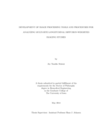 Development of image processing tools and procedures for analyzing multi-site longitudinal diffusion-weighted imaging studies
