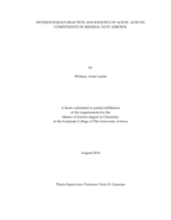 Heterogeneous reaction and kinetics of acetic acid on components of mineral dust aerosol