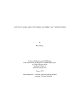 A study on rebel group dynamics and third party intervention