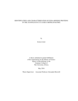 Identification and characterization of eDNA-binding proteins in the Staphylococcus aureus biofilm matrix