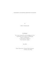 Extension of positive definite functions