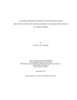 A systems approach to identify factors influencing prevention, detection and management of adverse drug events in nursing homes