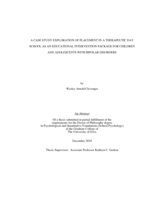 A case study exploration of placement in a therapeutic day school as an educational intervention package for children and adolescents with bipolar disorders