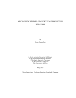 Mechanistic studies of cocrystal dissolution behavior