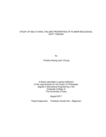 Study of multi-axial failure properties of planar biological soft tissues