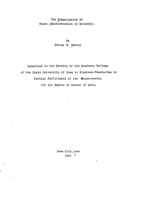 The organization of state Administration in Missouri