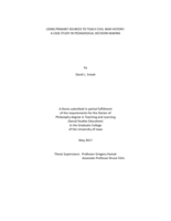 Using primary sources to teach Civil War history: a case study in pedagogical decision making