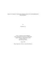 Fake it to make it: managing Person-Group fit with impression management