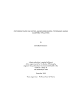 Pesticide exposure, risk factors, and neurobehavioral performance among vulnerable populations