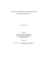 Computational approach to identify deletions or duplications within a gene
