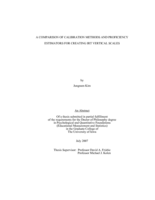 A comparison of calibration methods and proficiency estimators for creating IRT vertical scales