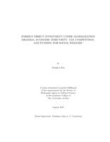 Foreign direct investment under globalization dilemma: economic insecurity, tax competition, and funding for social welfare
