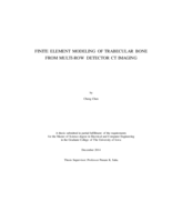 Finite element modeling of trabecular bone from multi-row detector CT imaging