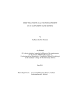Brief treatment analysis for elopement in an outpatient clinic setting