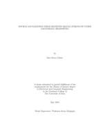 Source localization from received signal strength under lognormal shadowing