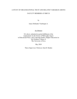 A study of organizational trust and related variables among faculty members at HBCUs
