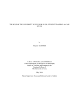 The role of the university supervisor in esl student teaching: a case study