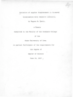 Variation of angular displacement in binaural localization with relative intensity
