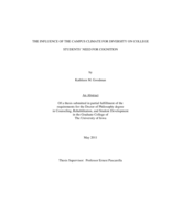 The influence of the campus climate for diversity on college students' need for cognition