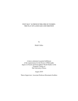 Post May '68 French theatre by women: the play of language and emotion