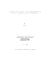 A two-stage pseudo likelihood approach to estimation and inference for alternating recurrent events data