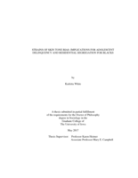 Strains of skin tone bias: implications for adolescent delinquency and residential segregation for blacks