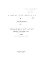 The energy concept: a spiritual concept of reality
