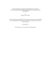 Low-income black parents' perceptions of familial acculturation processes during urban to college town transitions