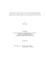 The effects of task fluency and concurrent reinforcement schedules on student choice allocation between math tasks