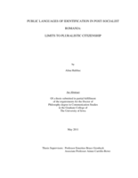 Public languages of identification in post-Socialist Romania: Limits to pluralistic citizenship