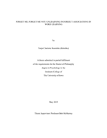 Forget me, forget me not: unlearning incorrect associations in word learning