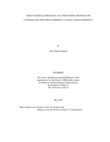 Structured illumination as a processing method for controlling photopolymerized coating characteristics