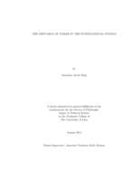 The diffusion of norms in the international system