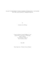 Duality symmetries in string-inspired supergravity: T-dualities and the gauge/gravity correspondence