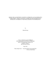Bridge the gap between cognitive attributes and mathematics achievement: which cognitive attributes for mathematical modeling contribute to better learning in mathematics?