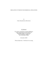 Simulation of tissues for biomedical applications