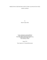 Prediction of distortions and pattern allowances in steel sand castings