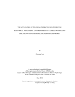 The application of telehealth procedures to provide behavioral assessment and treatment to families with young children with autism spectrum disorder in Korea