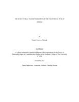 The structural transformation of the televisual public sphere
