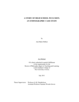 A story of high school inclusion: an ethnographic case study