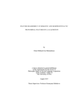Feature reassembly of semantic and morphosyntactic pronominal features in L2 acquisition