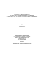 Subordinate or equal partner? Framing the taxpayer-government relationship in news discourse and its effect on citizen political judgement