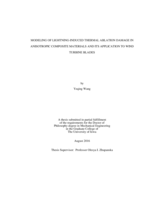 Modeling of lightning-induced thermal ablation damage in anisotropic composite materials and its application to wind turbine blades